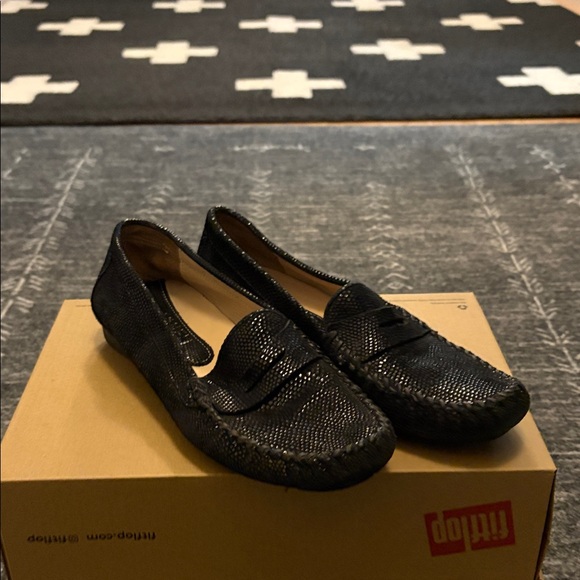 Vaneli Black Textured Loafers Size 7 - Picture 5 of 5